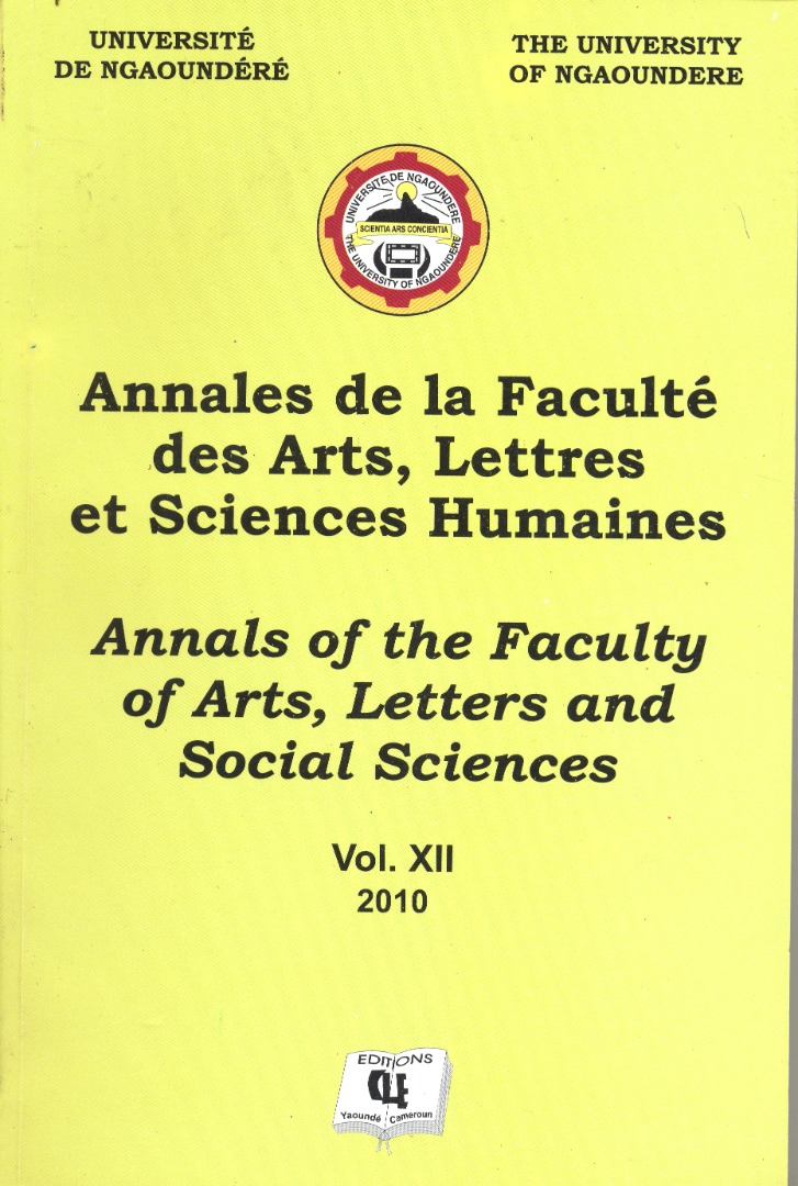 Annales de la Faculté des arts, Lettres et Sciences Humaines