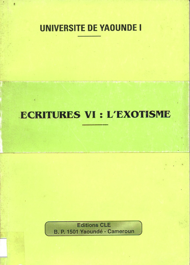 Écritures VI : l’exotisme