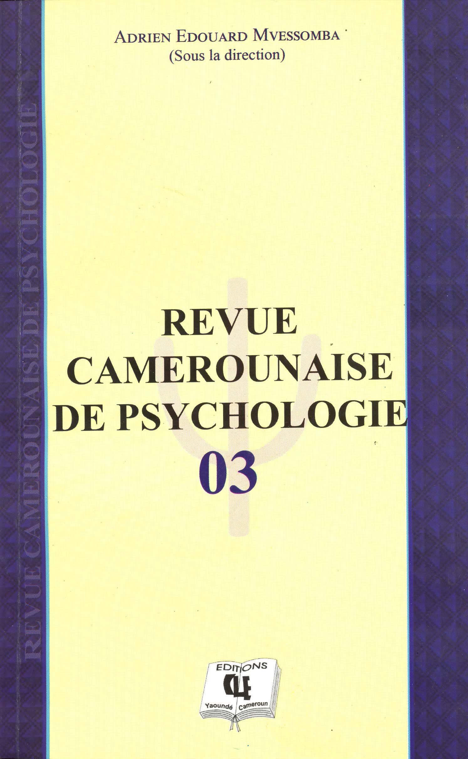Revue camerounaise de psychologie 03
