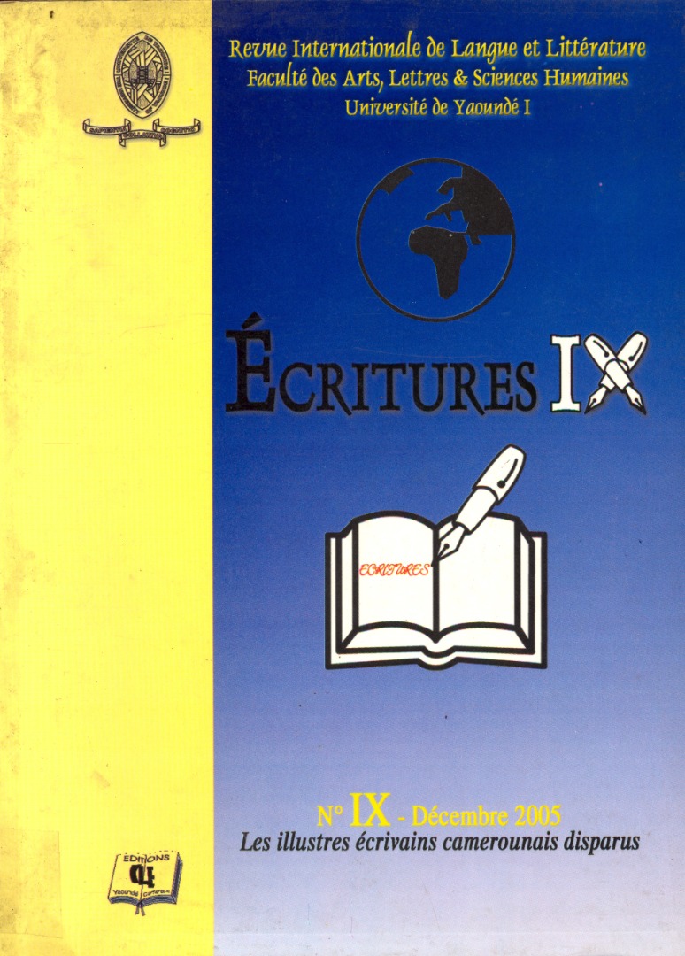 Écritures IX : Les illustres écrivains camerounais disparus